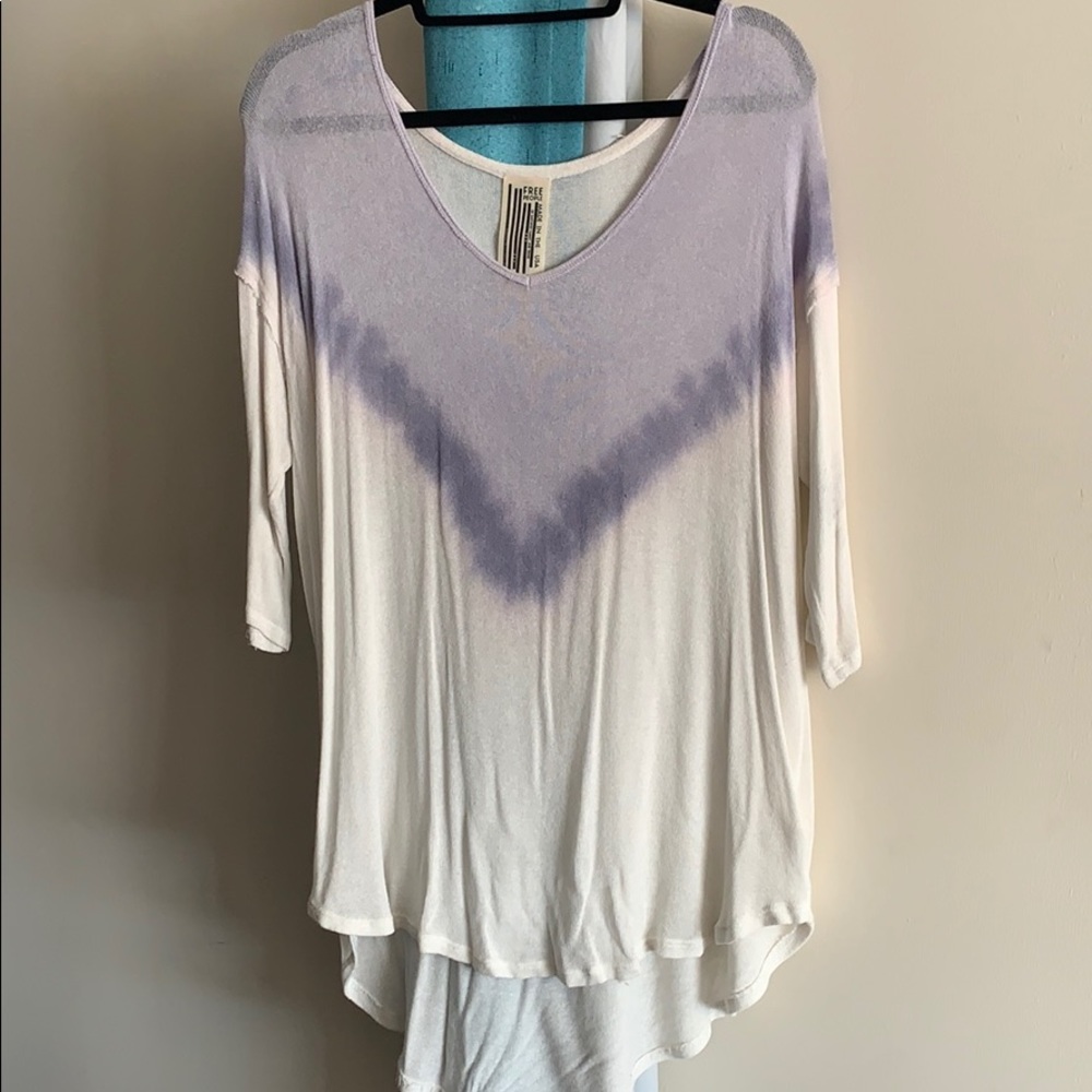Free people top white and purple